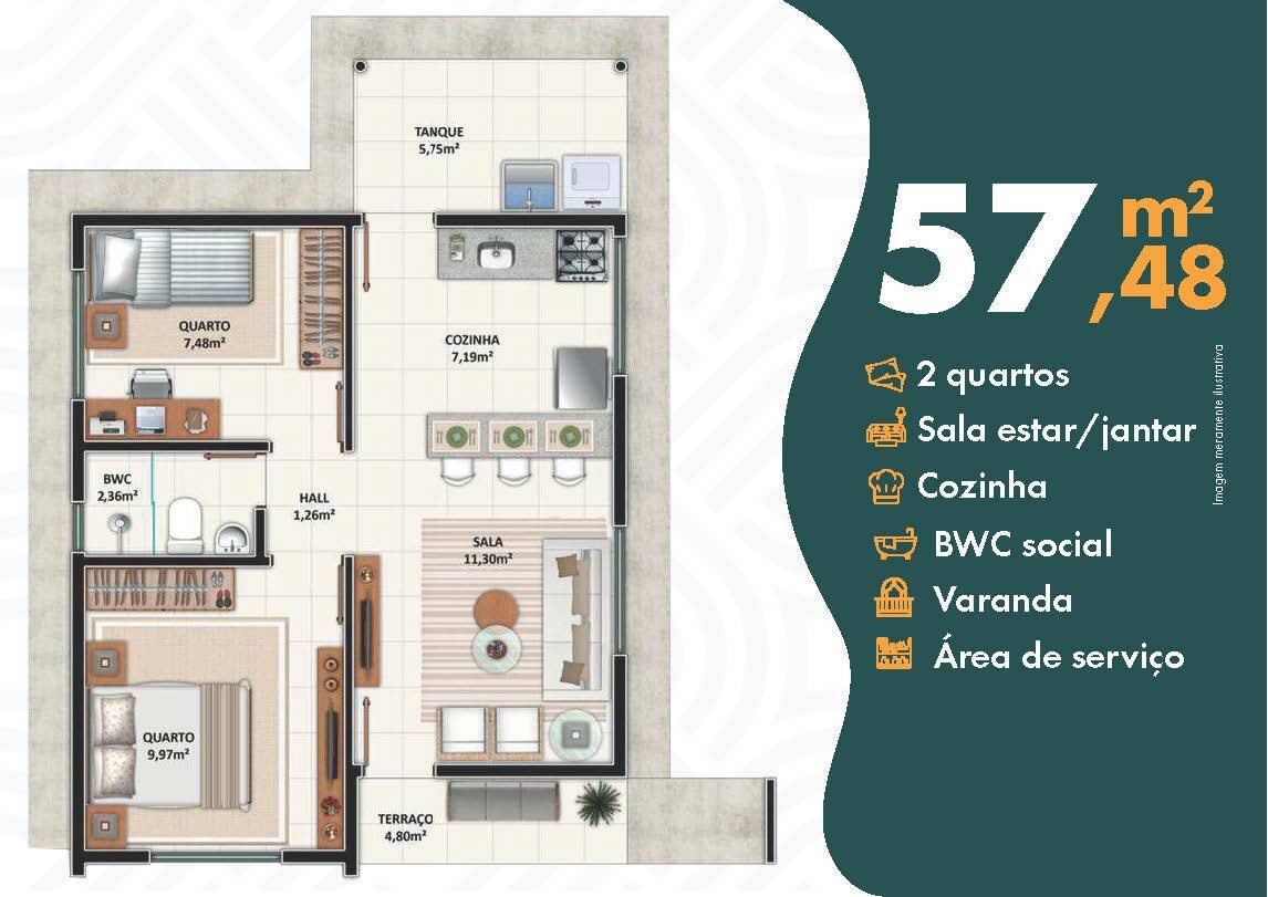 Casa à venda com 2 quartos, 57m² - Foto 3