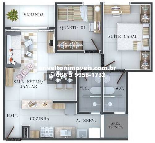 Apartamento à venda com 2 quartos, 55m² - Foto 16